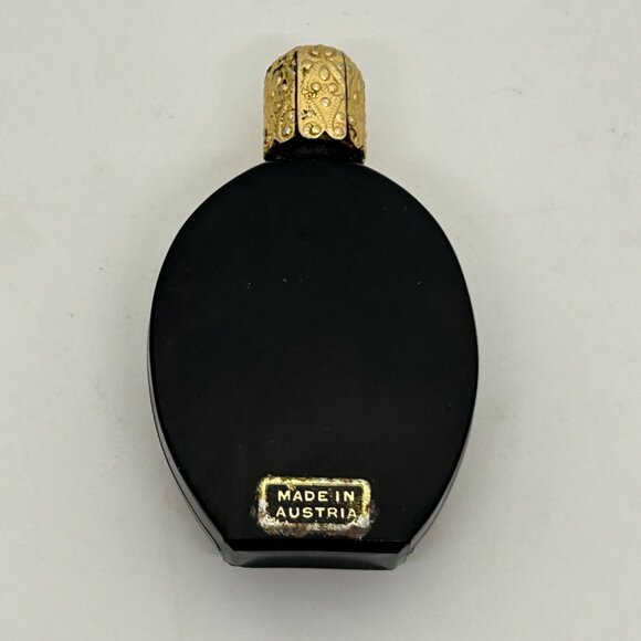 Vintage Three Graces Cameo Perfume Bottle Resin Black Glass Made in Austria READ - Picture 3 of 16